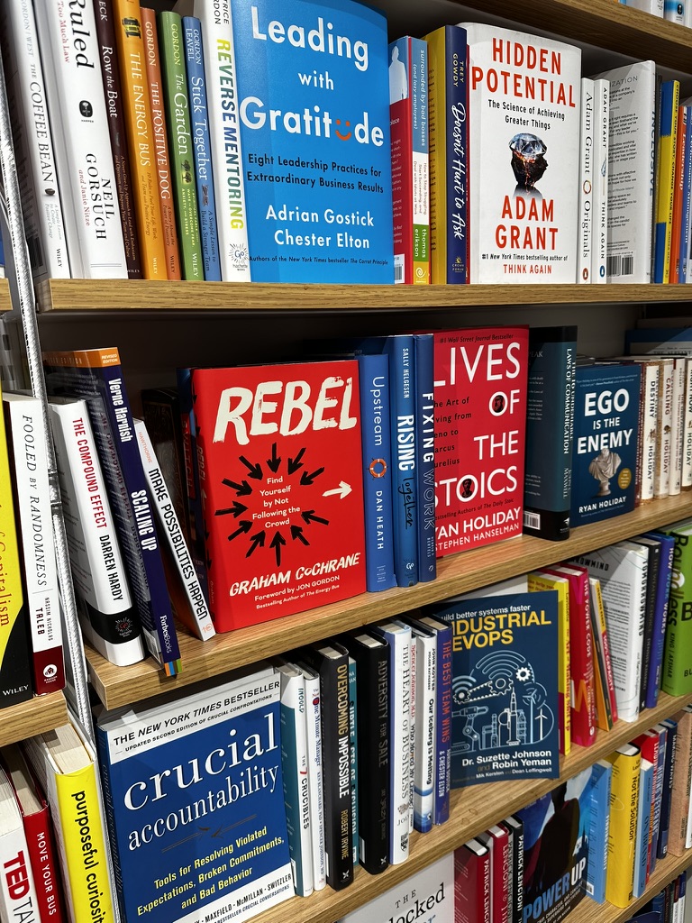 Rebel by Graham Cochrane on the shelf at a major bookstore